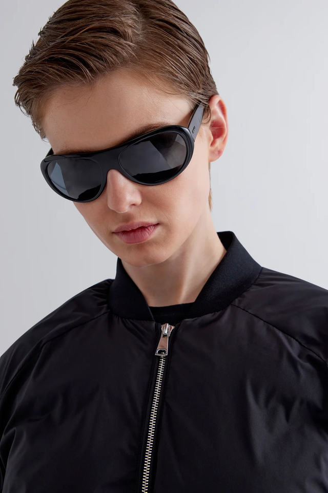 Bomber nero Erika Cavallini