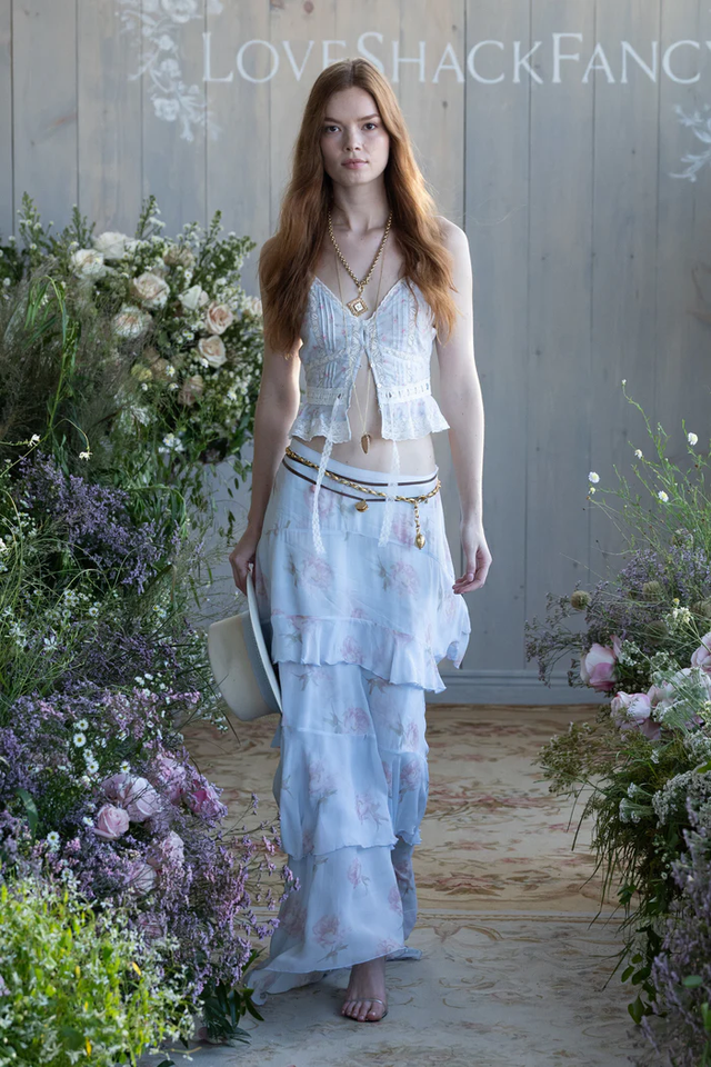 Top azzurro LoveShackFancy