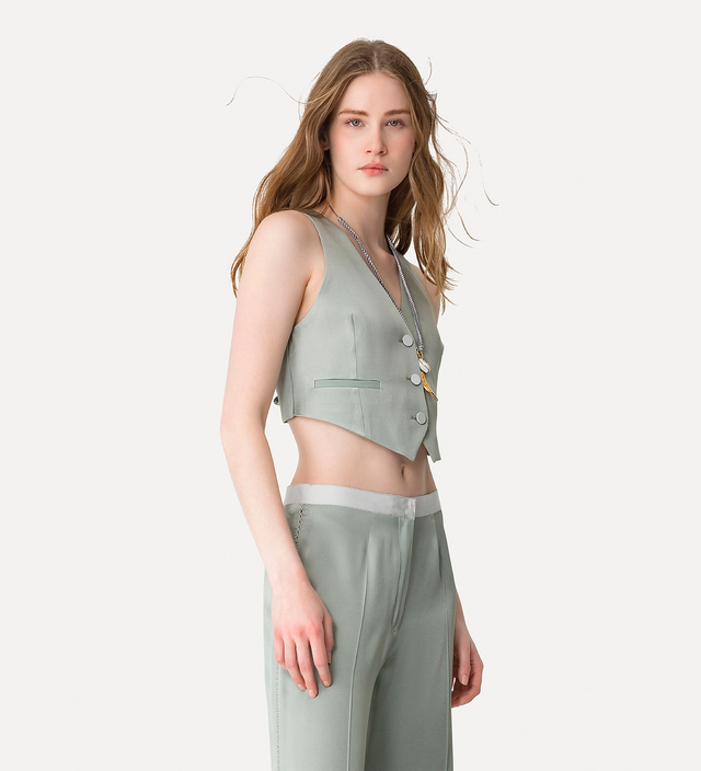 Gilet verde acqua Forte Forte