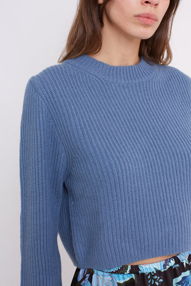 Allude blue pullover