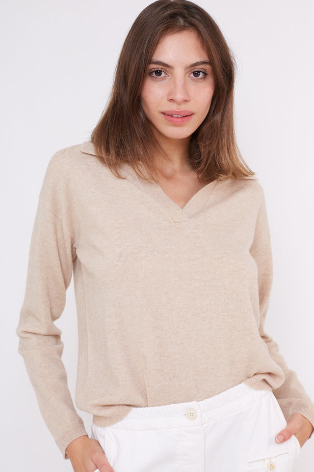 Allude beige polo shirt
