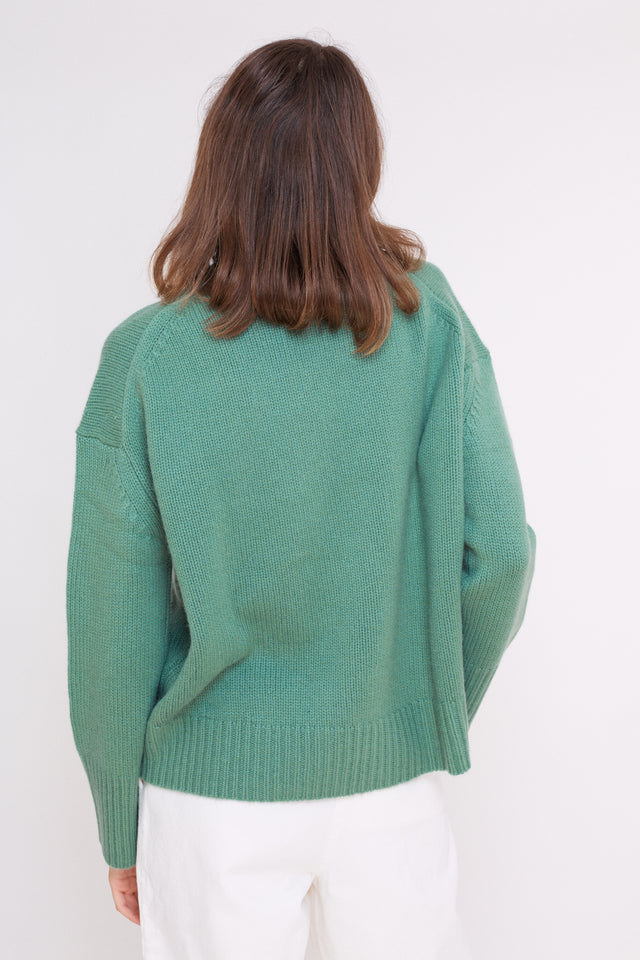 Not Shy green sweater